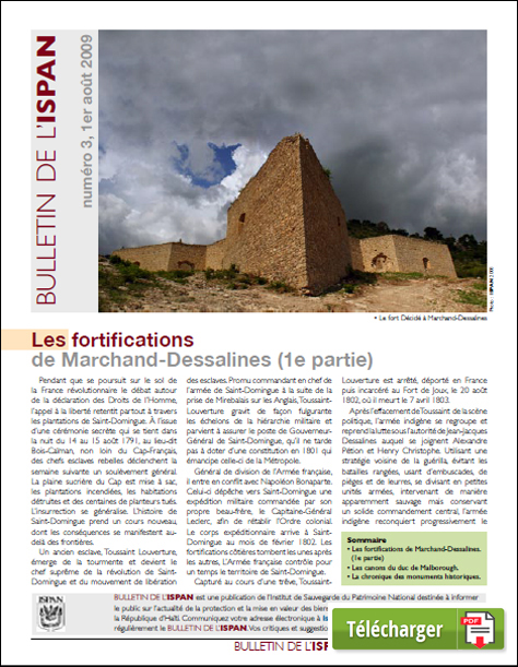  Les fortifications de Marchand-Dessalines (1e partie)